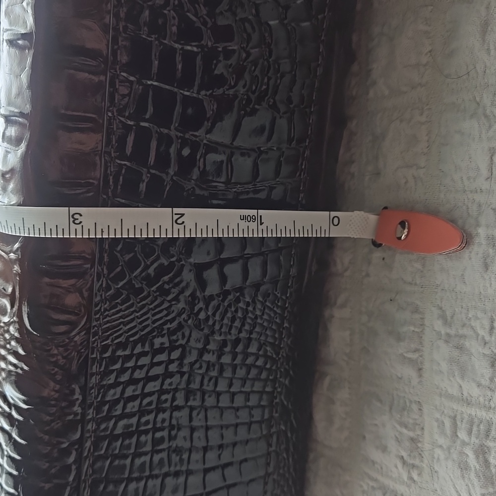 Brahmin Hillary Cocoa Ombre Crocodile-Embossed Crossbody Bag - Picture 6 of 8